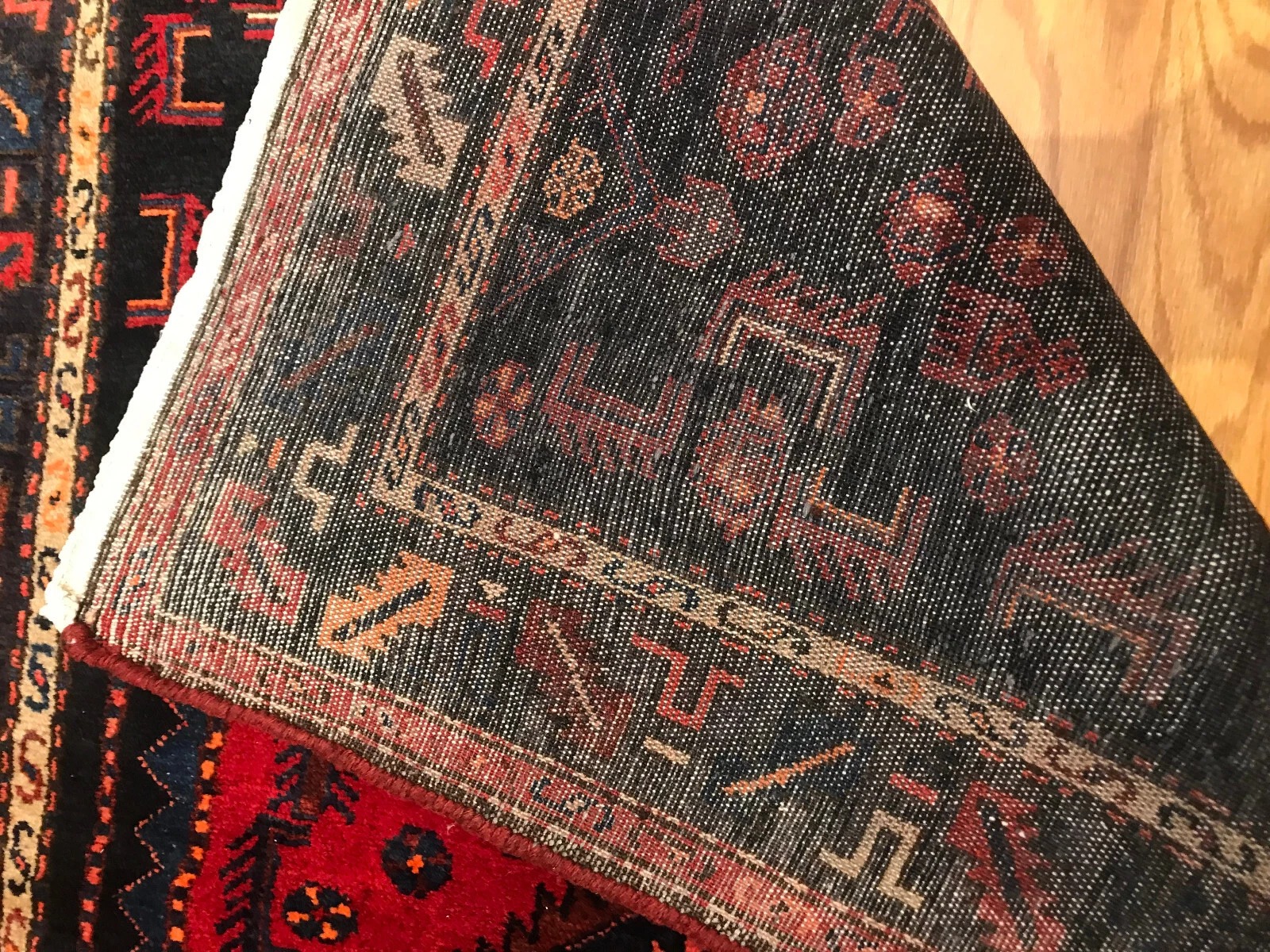 4 x 6.4 Vintage Tribal 100% Wool Hand Knotted Vegetable Dye Area Rug