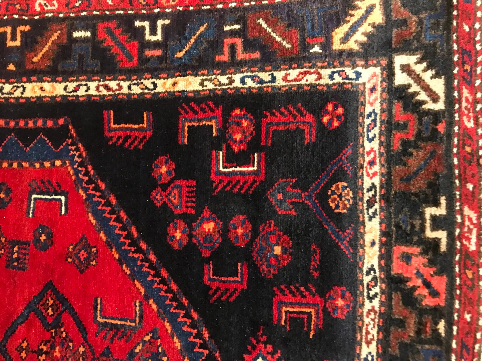 4 x 6.4 Vintage Tribal 100% Wool Hand Knotted Vegetable Dye Area Rug