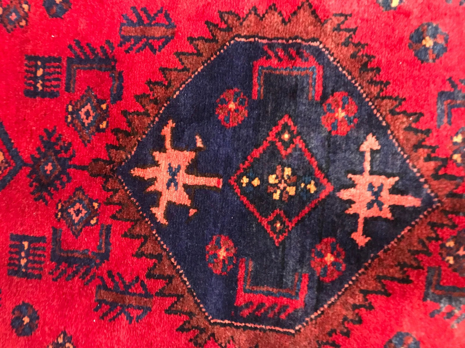 4 x 6.4 Vintage Tribal 100% Wool Hand Knotted Vegetable Dye Area Rug