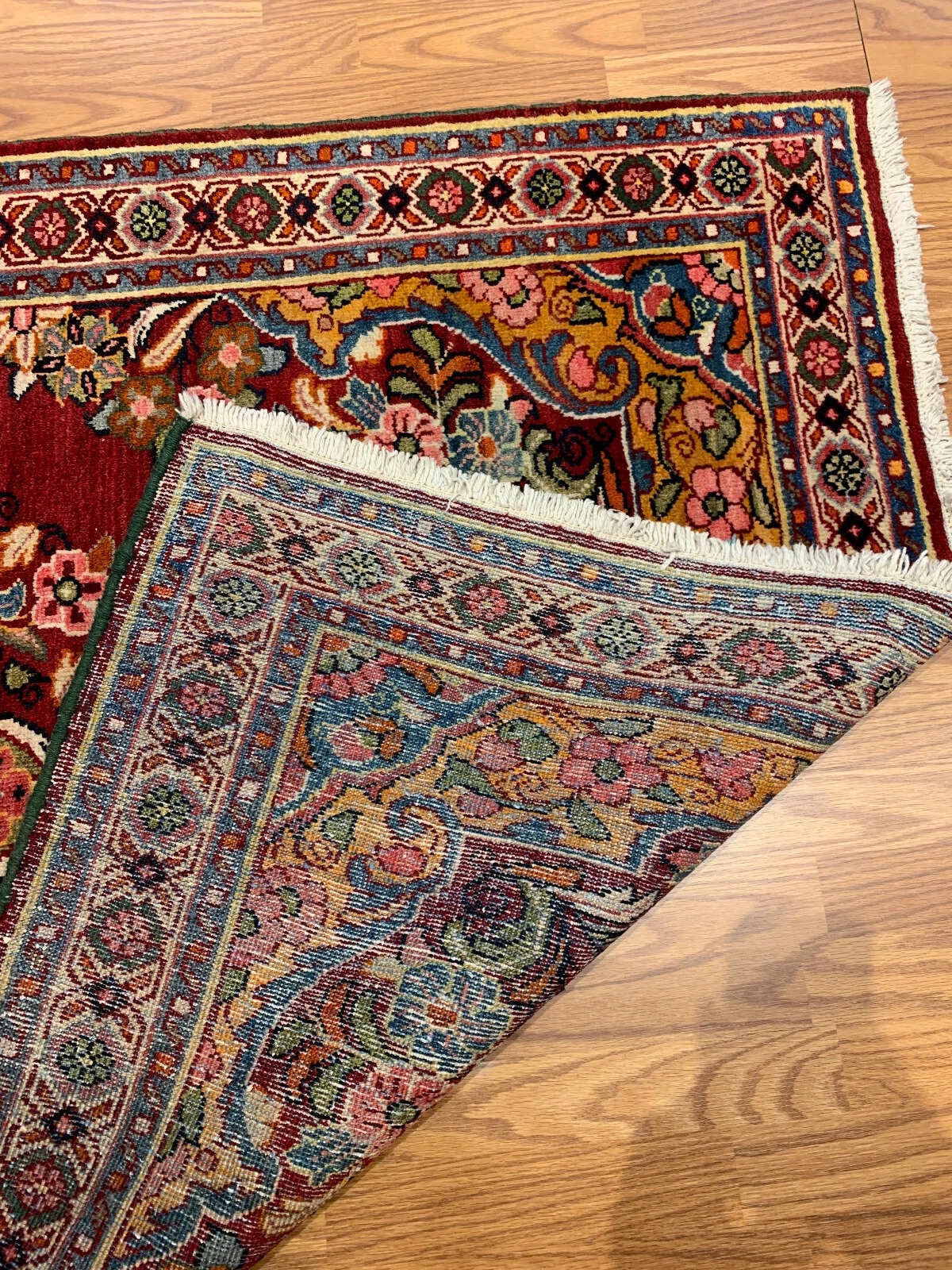 4.4 X 6.5 Vintage Traditional Red Hand Knotted 100% Wool Vegetable Dye Rug