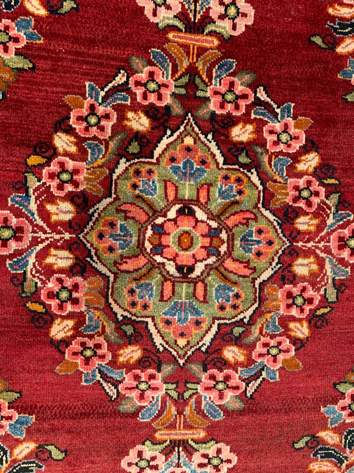 4.4 X 6.5 Vintage Traditional Red Hand Knotted 100% Wool Vegetable Dye Rug