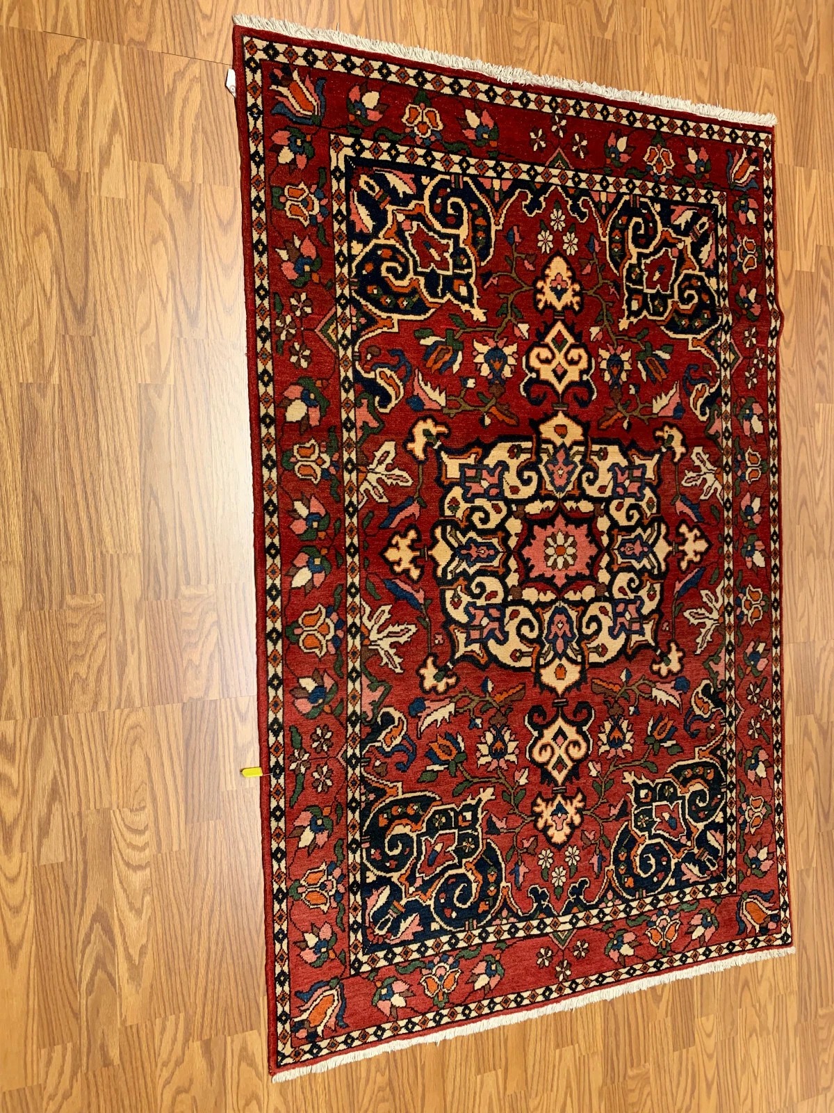 4.5 X 7 ft Vintage Tribal Rust Hand Knotted 100% Wool Vegetable Dye Rug