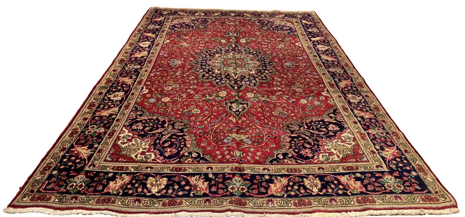 8.2 x 11.9 Vintage 100% Wool Hand Knotted Area Rug