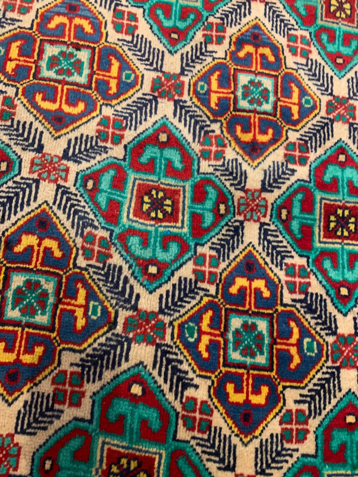 5.4 x 9.5 Vintage Hand Knotted 100% Wool Vegetable Dye Area Rug