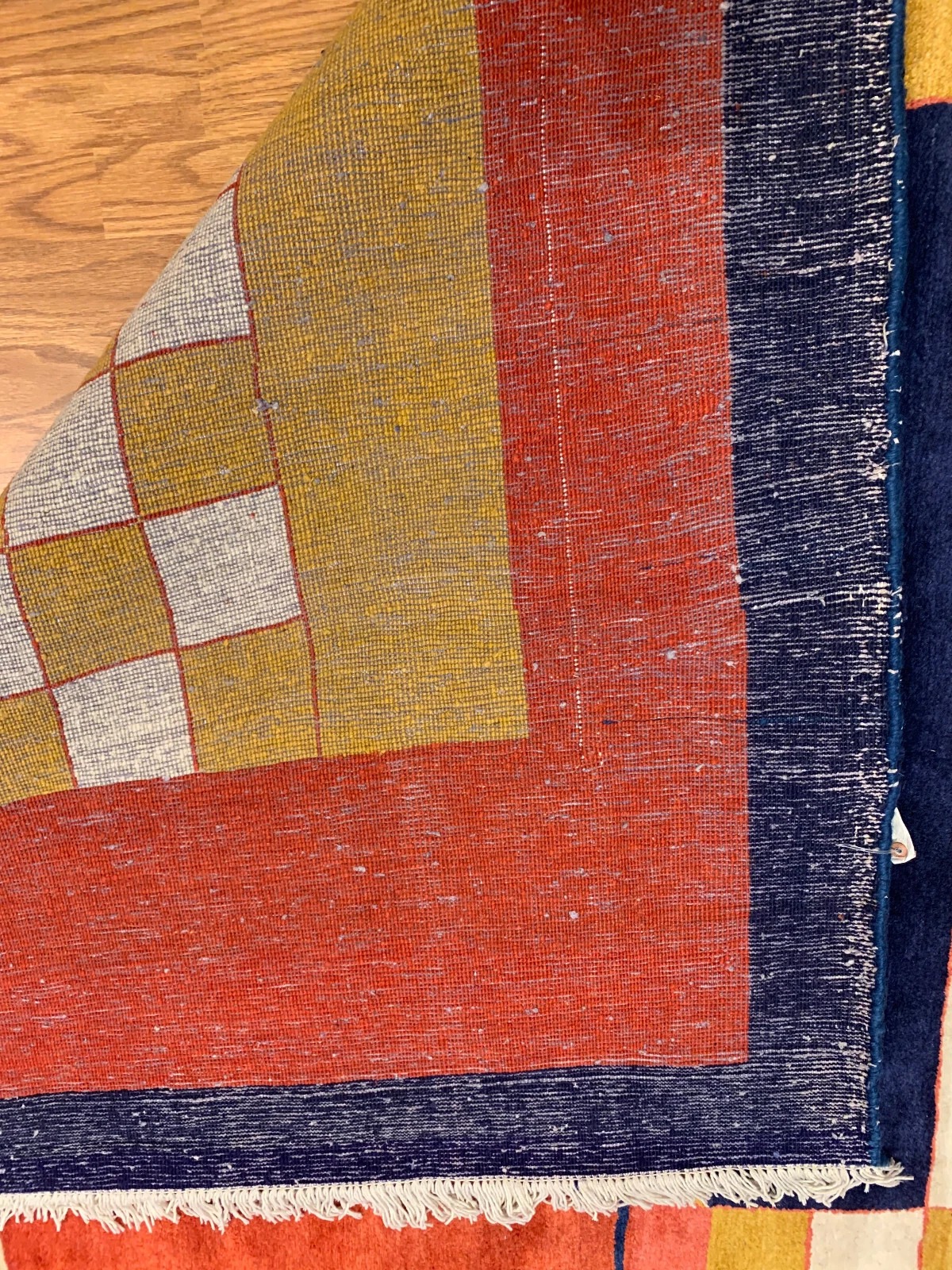 7 x 9.6 Vintage Hand Knotted 100% Wool Vegetable Dye Area Rug