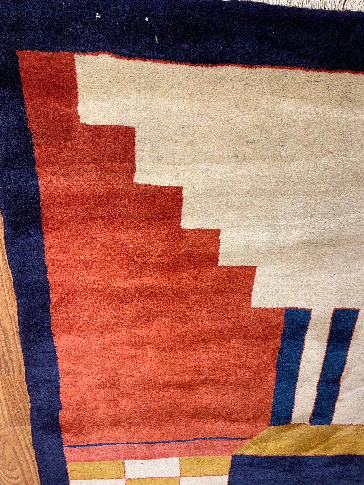 7 x 9.6 Vintage Hand Knotted 100% Wool Vegetable Dye Area Rug