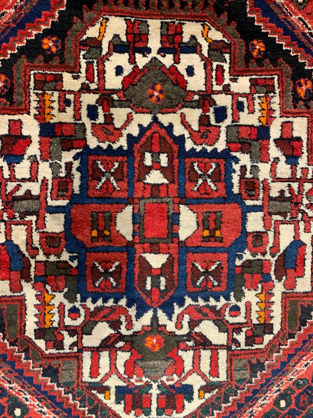 4.4 X 6 Vintage Tribal Dusty Rose Hand Knotted 100% Wool Vegetable Dye Rug