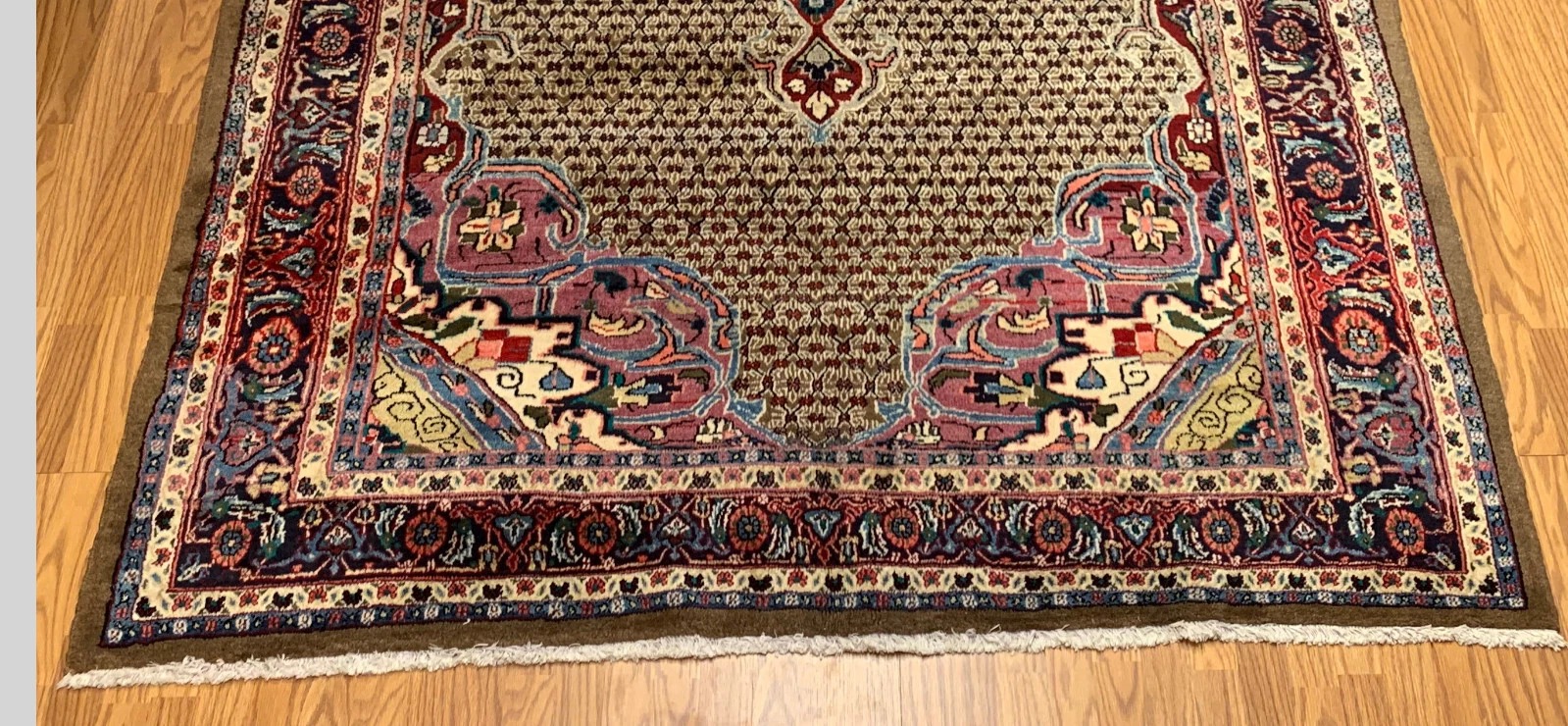 6.10 x 11 Vintage Hand Knotted 100% Wool Vegetable Dye Area Rug