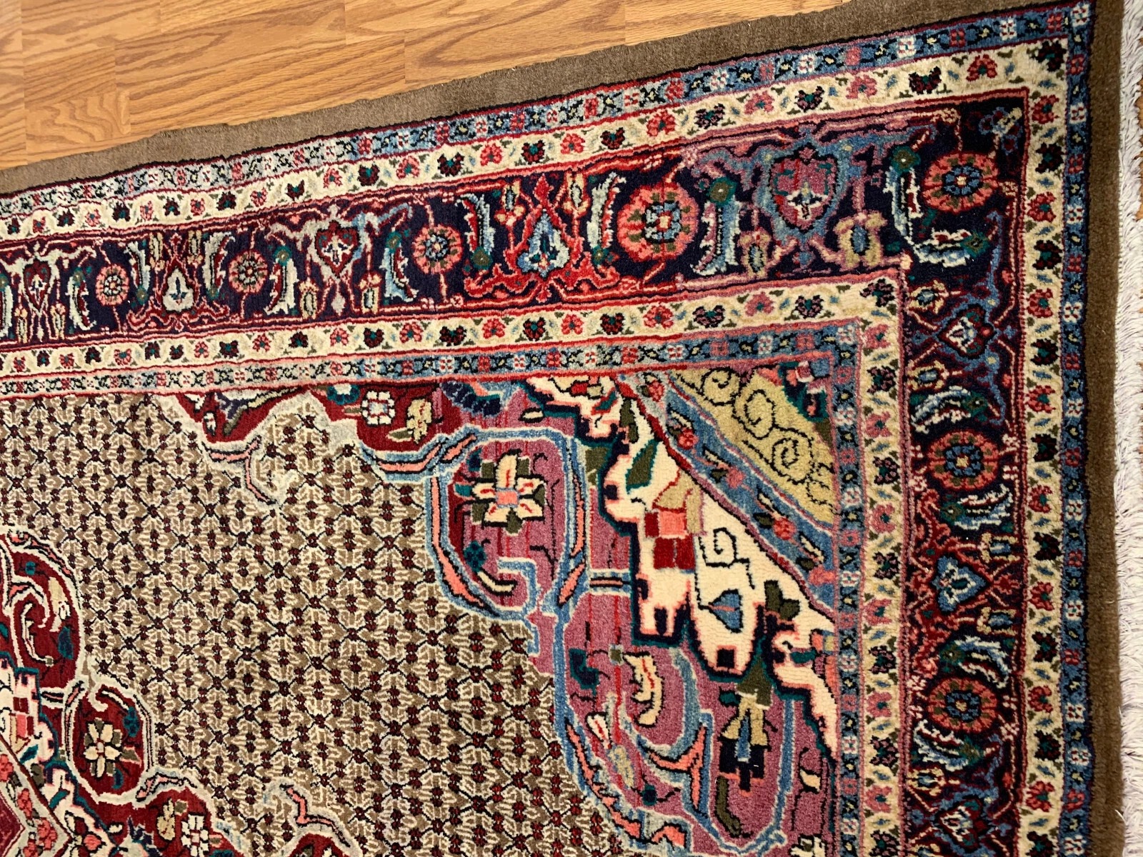6.10 x 11 Vintage Hand Knotted 100% Wool Vegetable Dye Area Rug