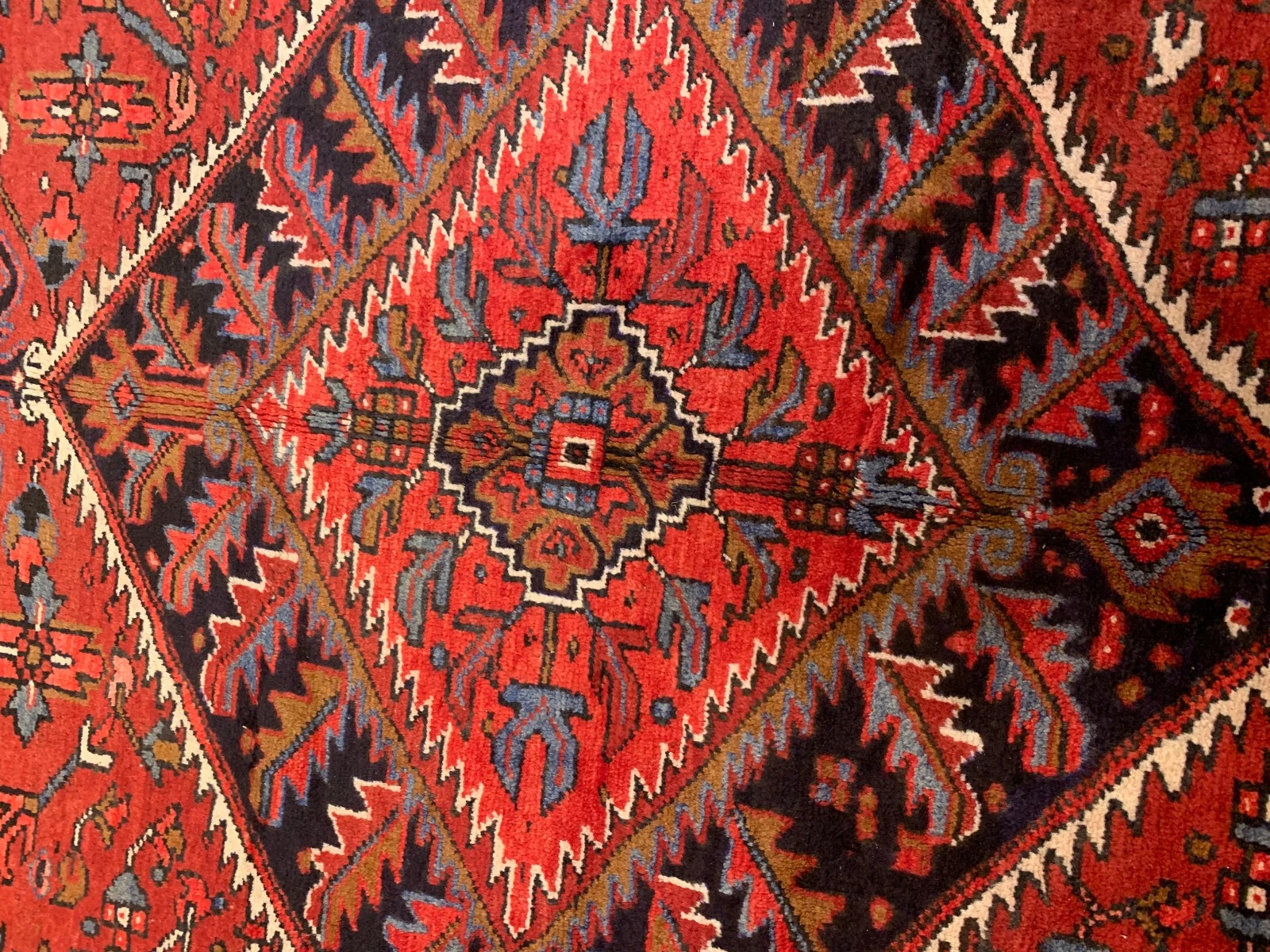 7.3 x9.8 Vintage Hand Knotted 100% Wool Vegetable Dye Area Rug
