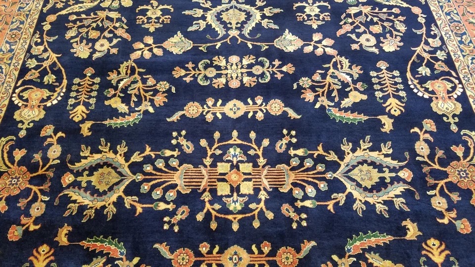 8 x 10 Stunning Beautiful fine Quality Indo Sarouk Hand Knotted Wool Rug