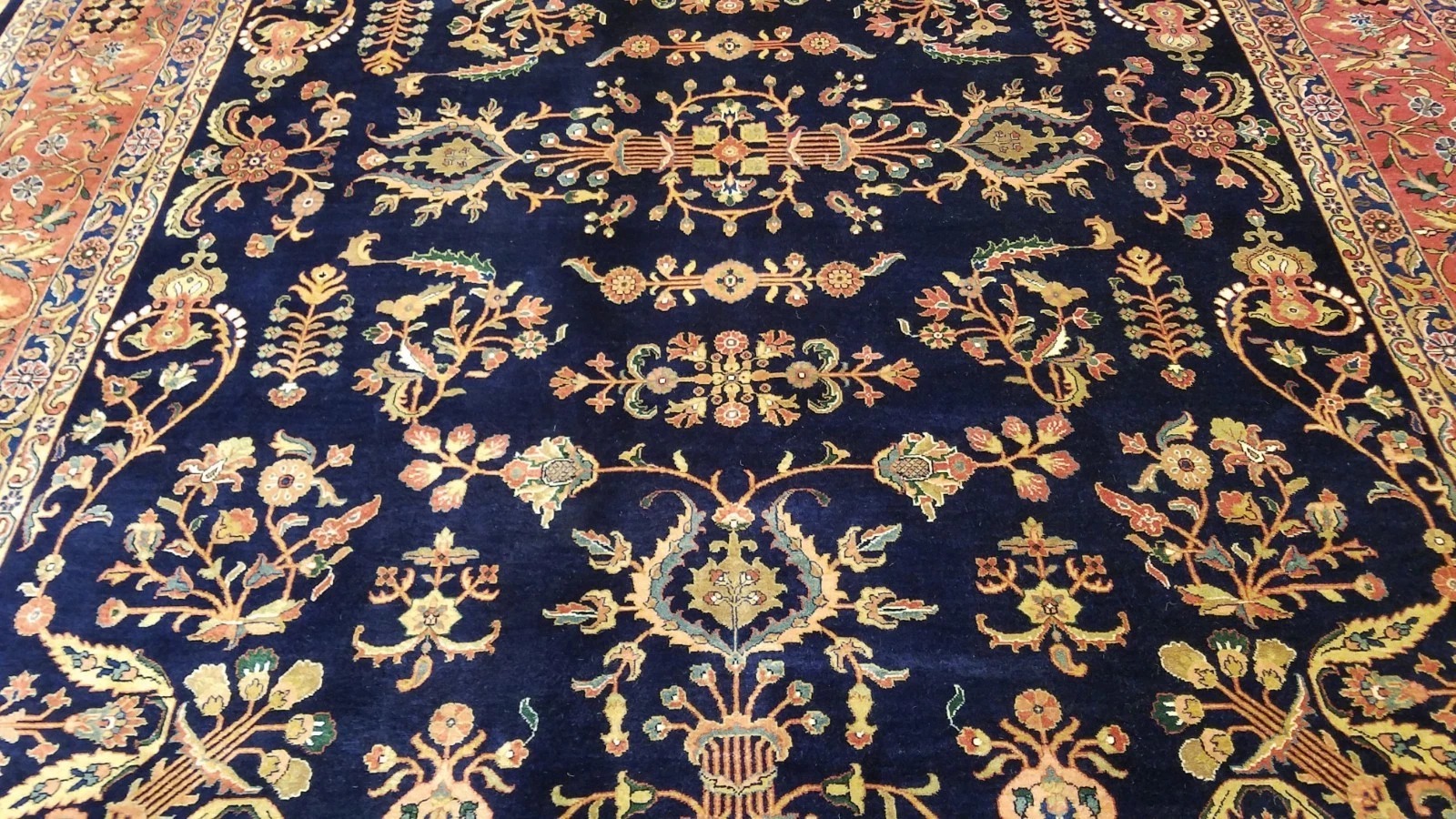 8 x 10 Stunning Beautiful fine Quality Indo Sarouk Hand Knotted Wool Rug