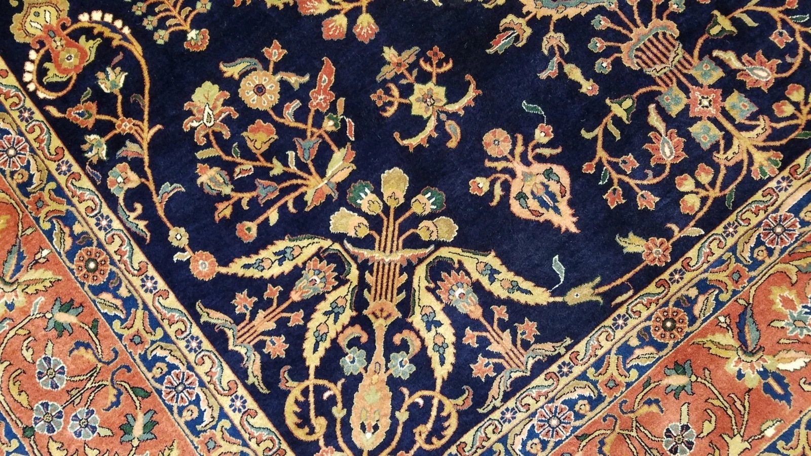 8 x 10 Stunning Beautiful fine Quality Indo Sarouk Hand Knotted Wool Rug