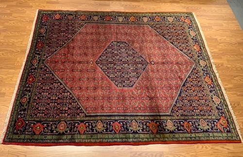 7 x 9.7 Vintage Hand Knotted 100% Wool Vegetable Dye Area Rug