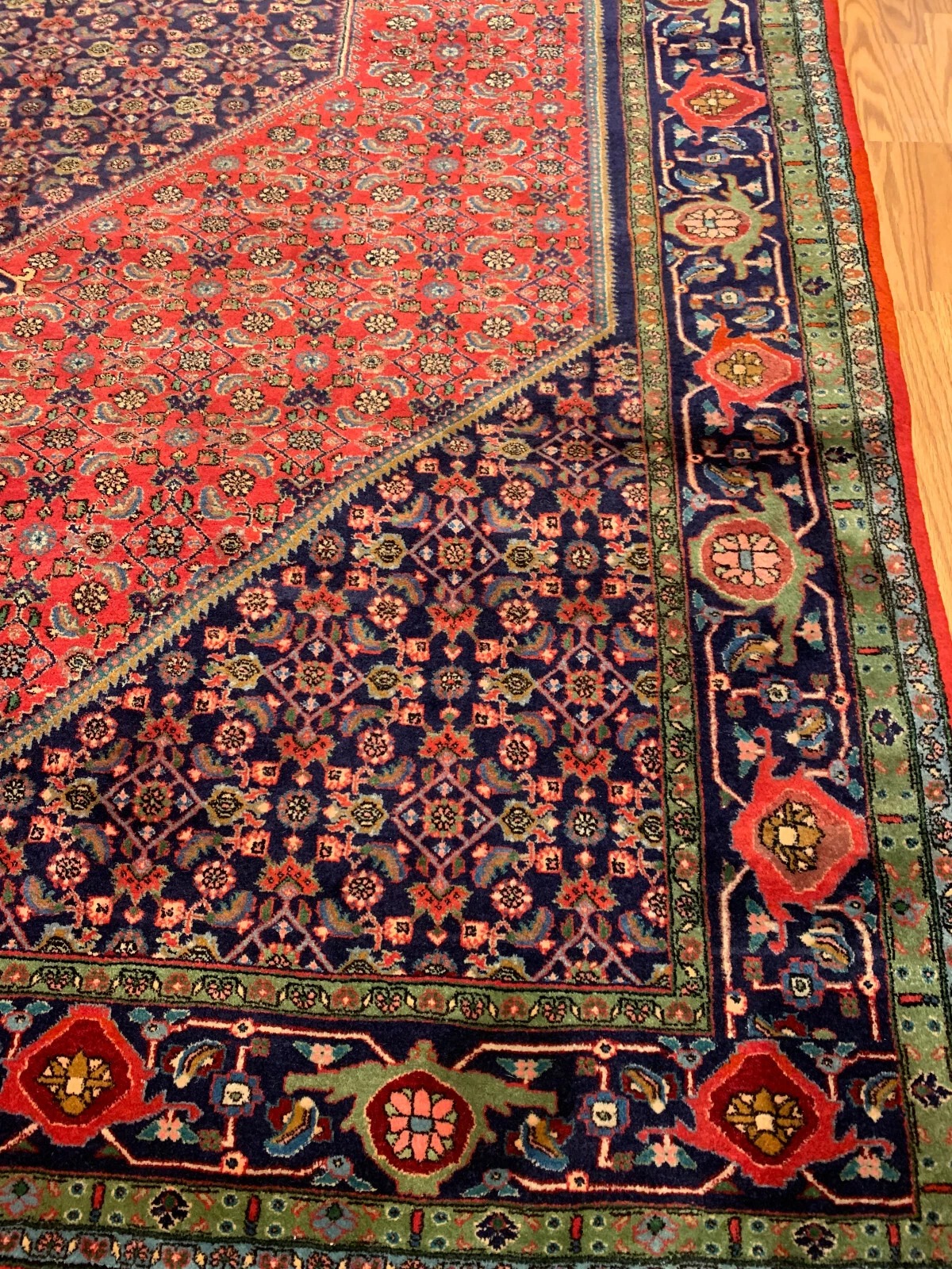 7 x 9.7 Vintage Hand Knotted 100% Wool Vegetable Dye Area Rug