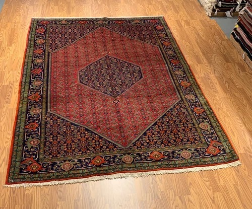 7 x 9.7 Vintage Hand Knotted 100% Wool Vegetable Dye Area Rug