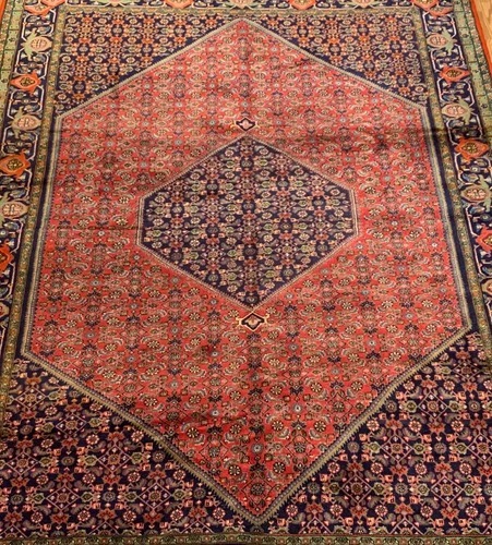 7 x 9.7 Vintage Hand Knotted 100% Wool Vegetable Dye Area Rug