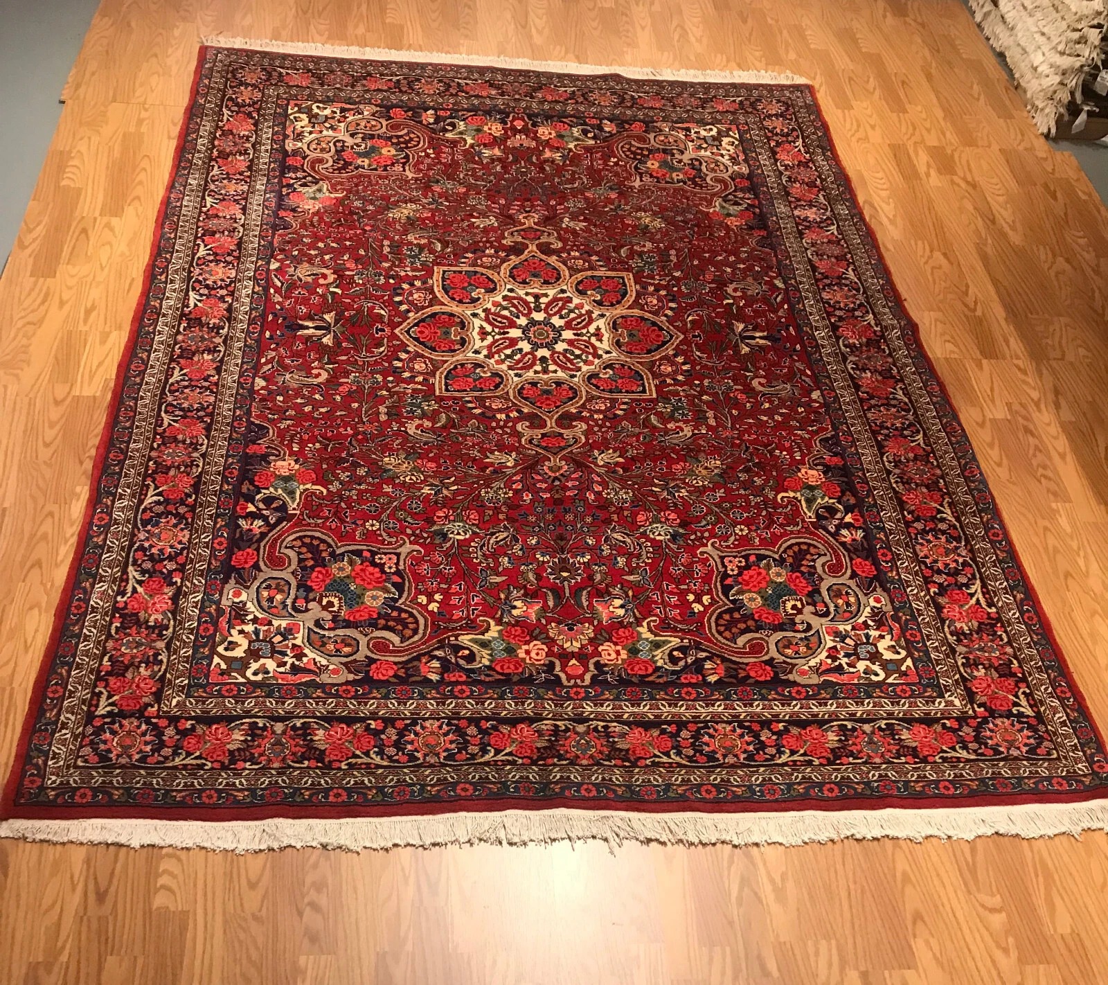 6.8 x 9.10  Vintage 100% Wool Hand Knotted Area Rug EB334886888675 Montaage