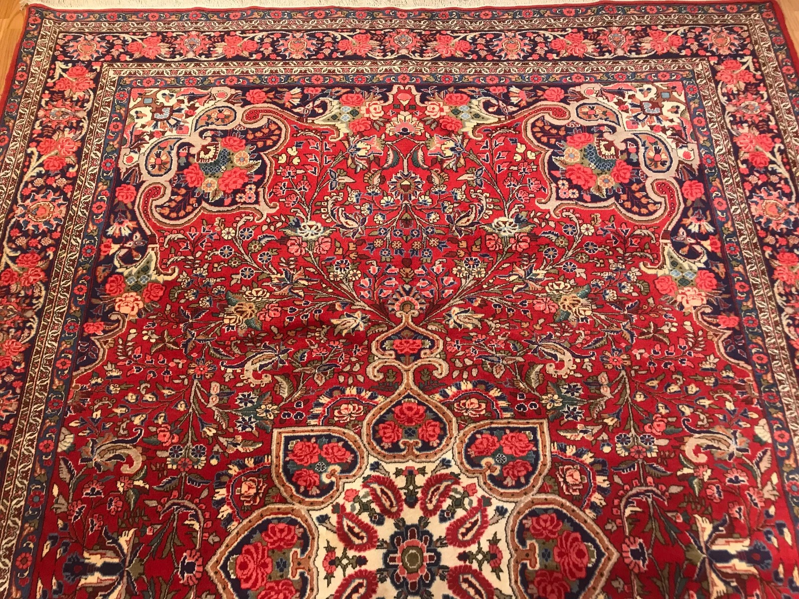 6.8 x 9.10 Vintage 100% Wool Hand Knotted Area Rug