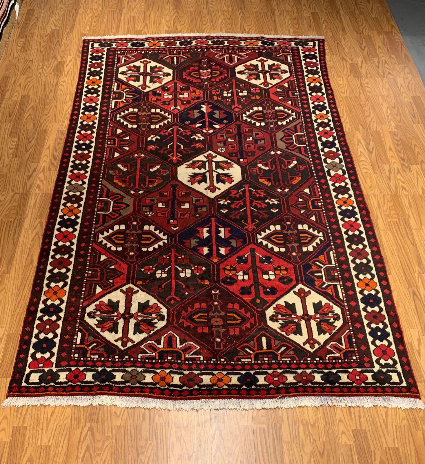 6.8 x 10.3 Vintage Hand Knotted 100% Wool Vegetable Dye Area Rug EB334874459856 Montaage