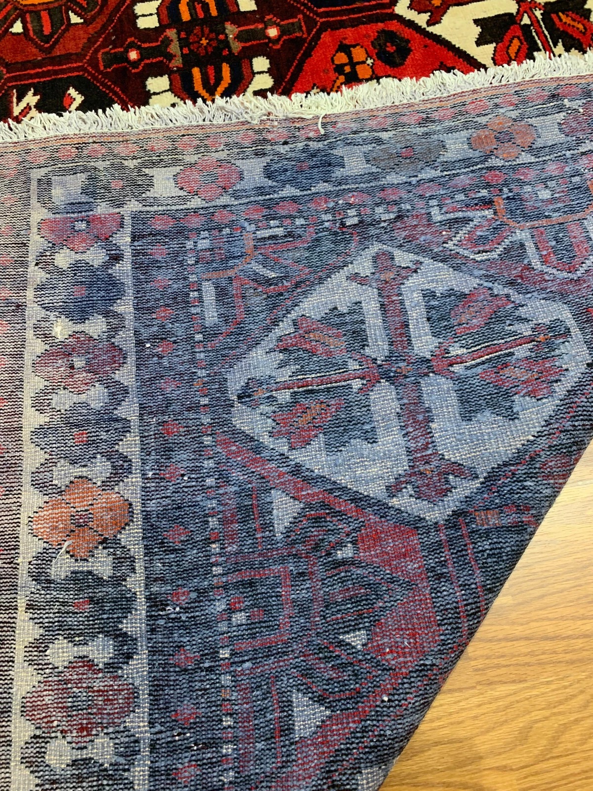 6.8 x 10.3 Vintage Hand Knotted 100% Wool Vegetable Dye Area Rug