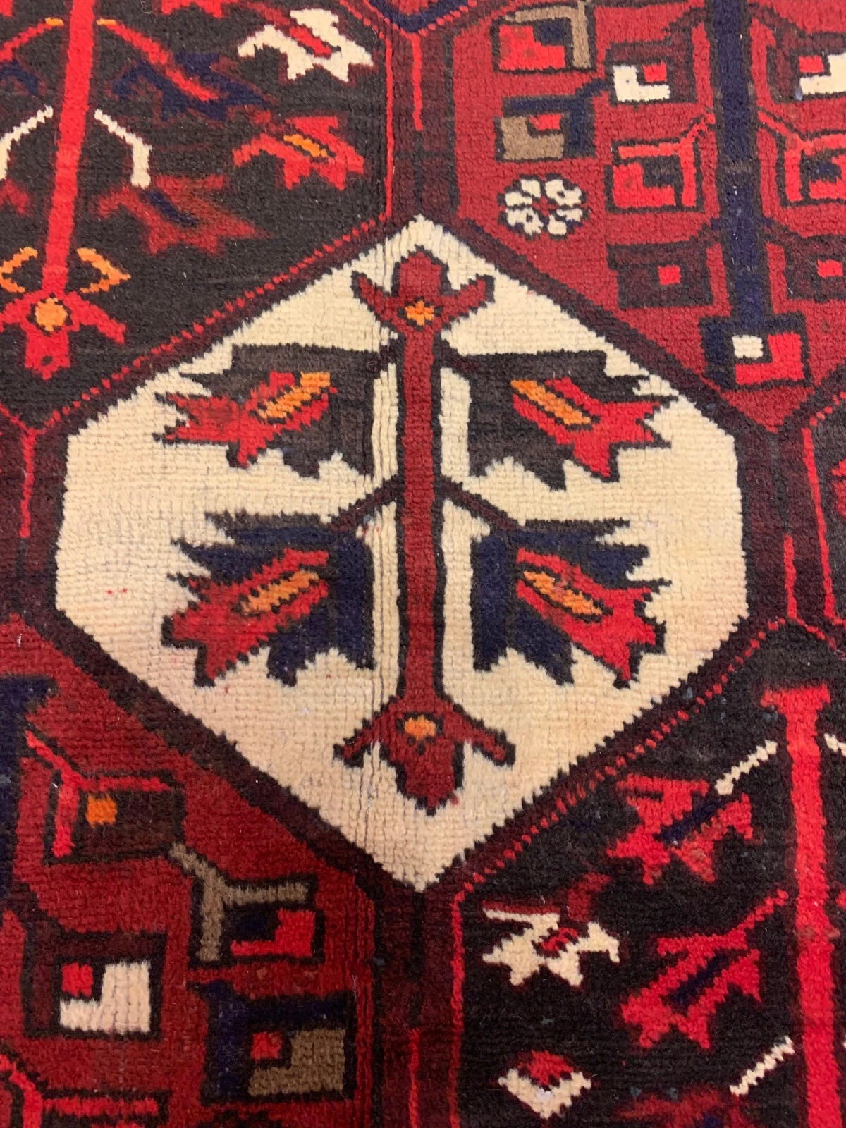 6.8 x 10.3 Vintage Hand Knotted 100% Wool Vegetable Dye Area Rug