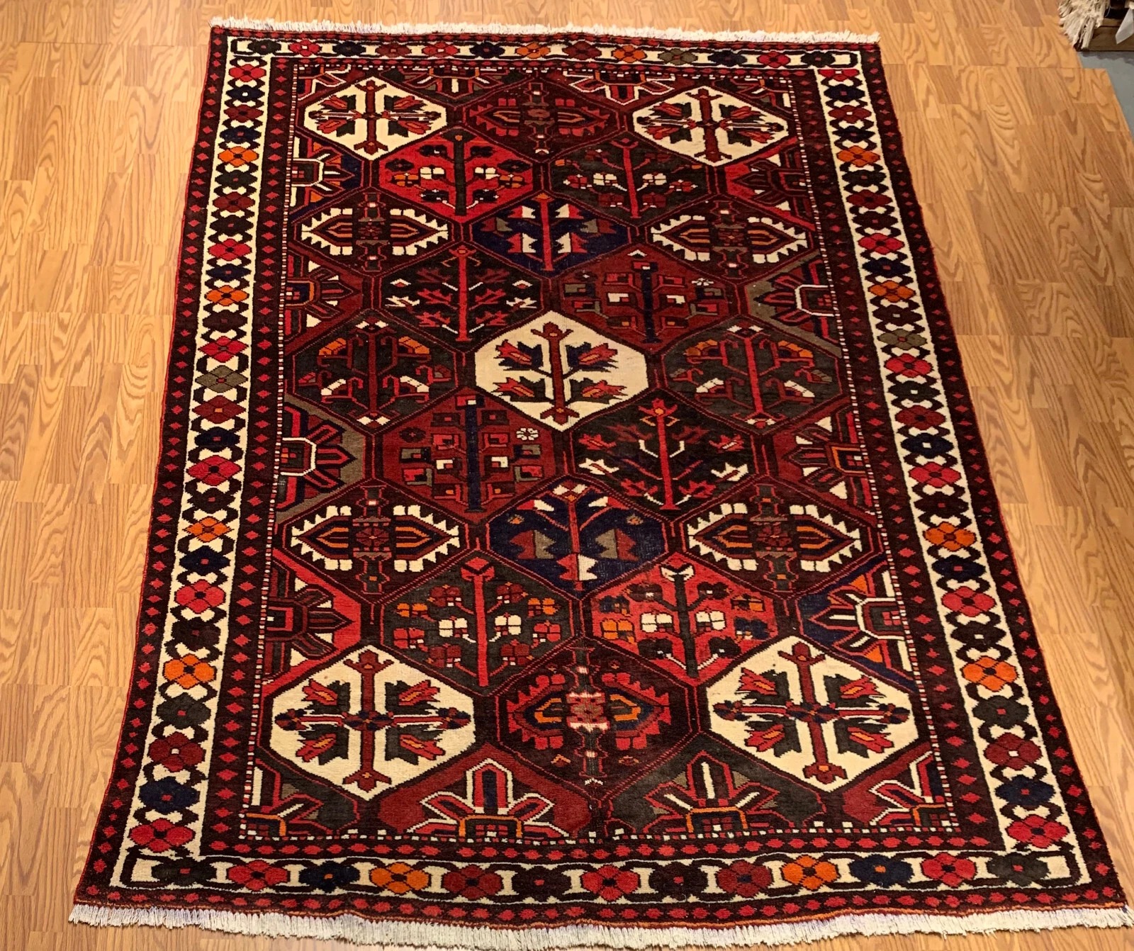 6.8 x 10.3 Vintage Hand Knotted 100% Wool Vegetable Dye Area Rug
