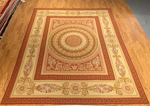 8 x 10 Needle Point 100% Wool Hand Knotted Area Rug Multicolor