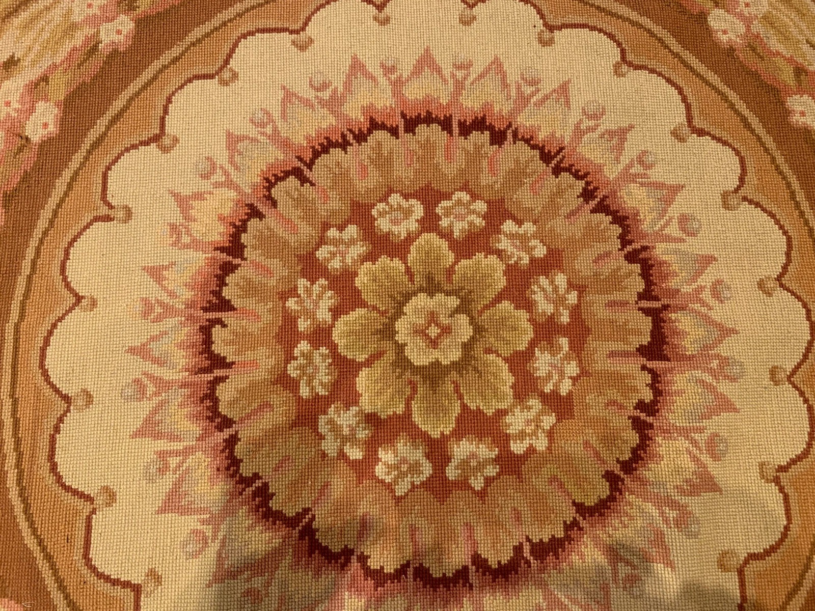 8 x 10 Needle Point 100% Wool Hand Knotted Area Rug
