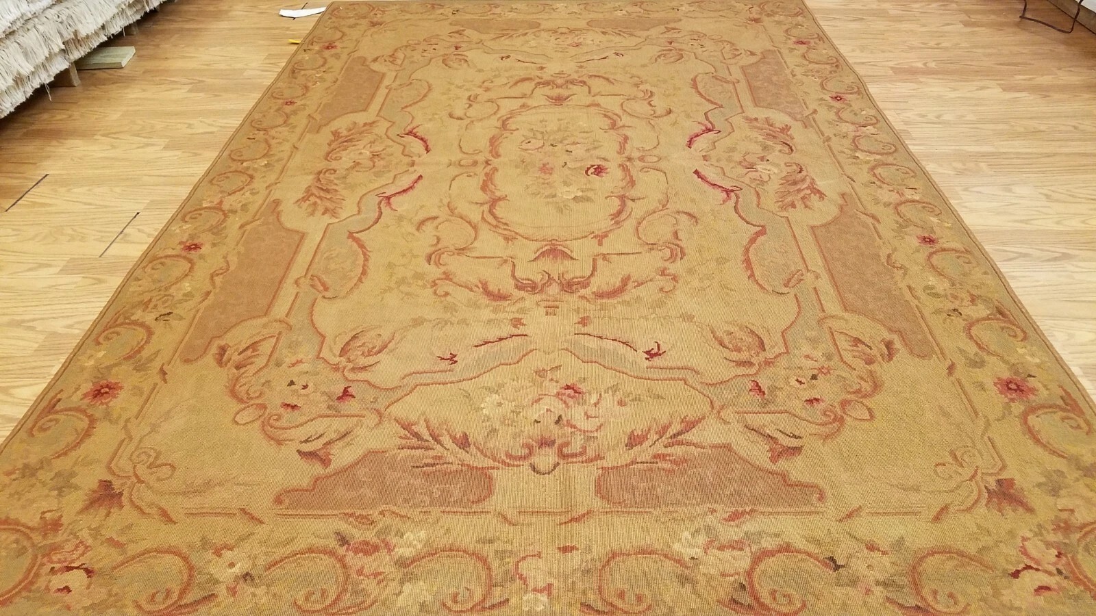 6 x 9 Hand woven French Aubusson Weave 100% wool Area rug EB334857052213 Montaage