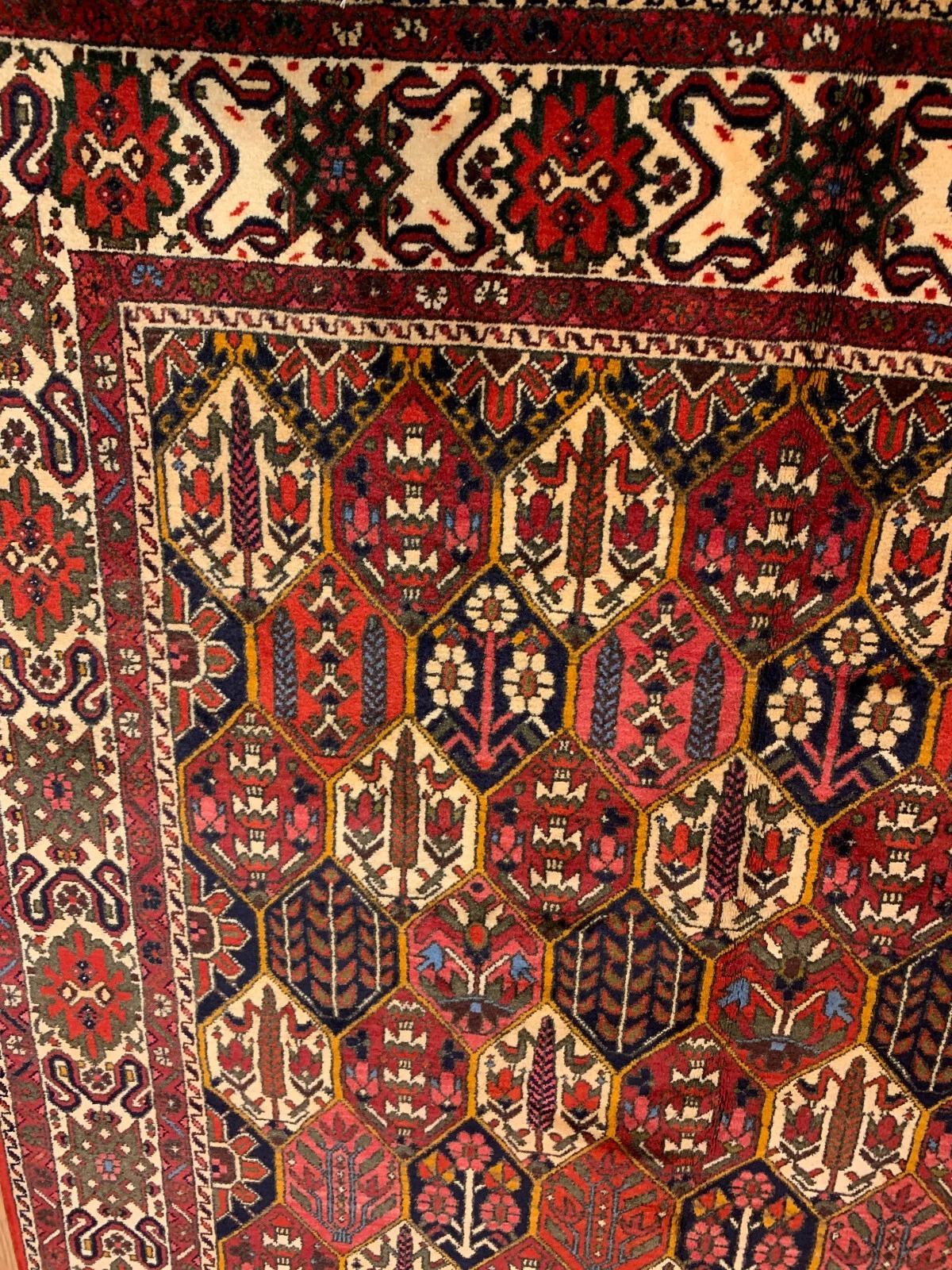 6.11 x 10.5 Vintage Hand Knotted 100% Wool Vegetable Dye Area Rug