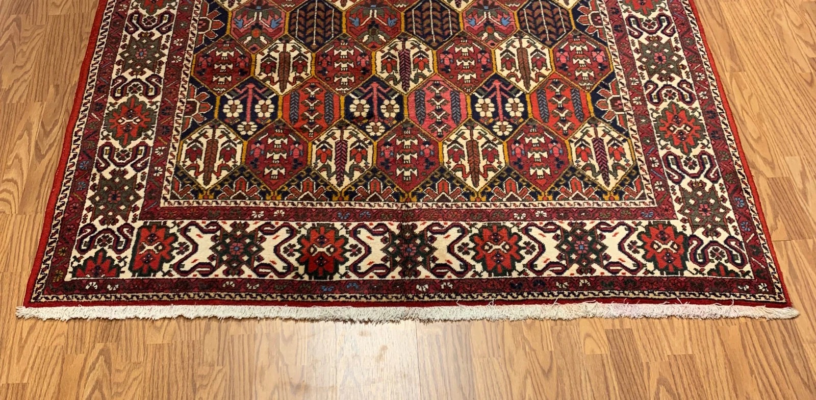 6.11 x 10.5 Vintage Hand Knotted 100% Wool Vegetable Dye Area Rug