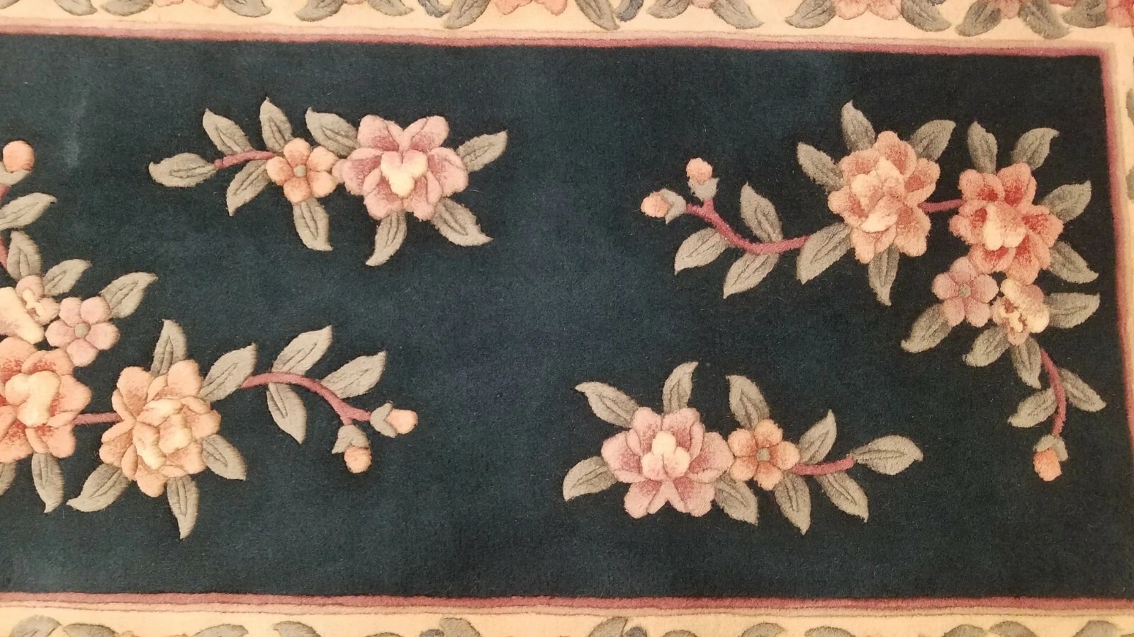 3 x 5 Emerald Green Hand Knotted French Aubusson 90L Wool