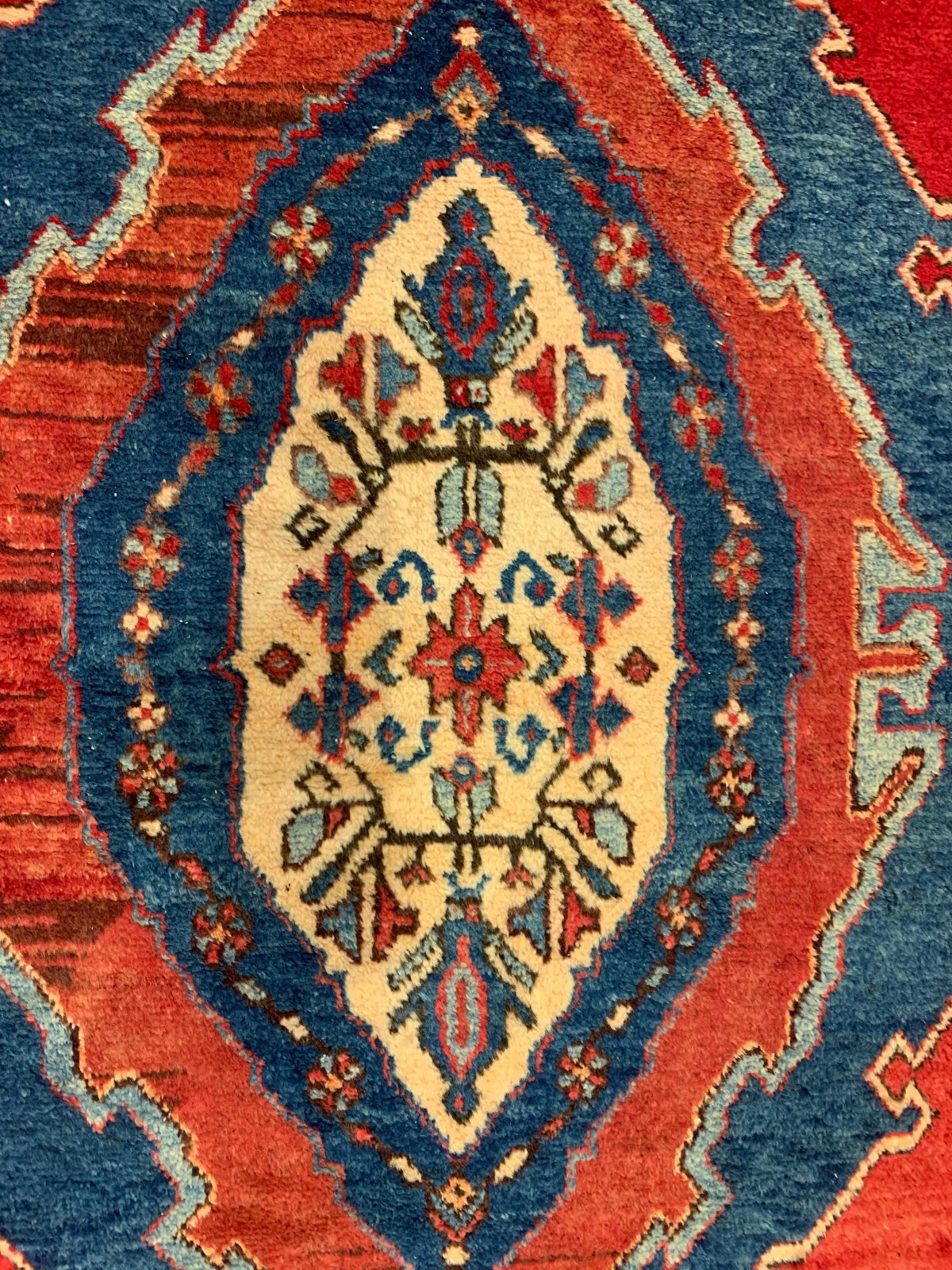 5.2 X 8.3 Vintage Tribal Red Hand Knotted 100% Wool Vegetable Dye Rug