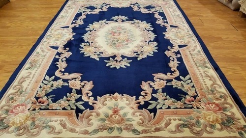 6 x 9 Hand Knotted French Aubusson 100% wool Area rug