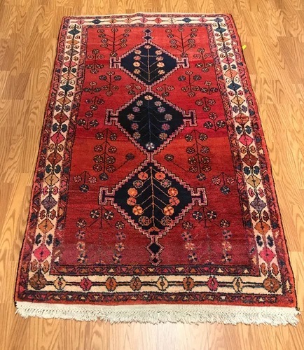 4.2 x 6.10 Vintage Tribal 100% Wool Hand Knotted Vegetable Dye Area Rug