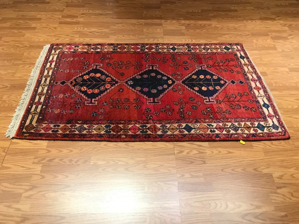 4.2 x 6.10 Vintage Tribal 100% Wool Hand Knotted Vegetable Dye Area Rug