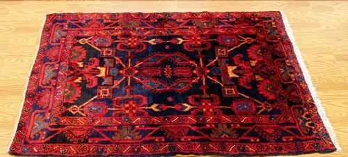 4.2 x 6.9 Vintage Tribal Red 100% Wool Hand Made Rug Vegetable Dye