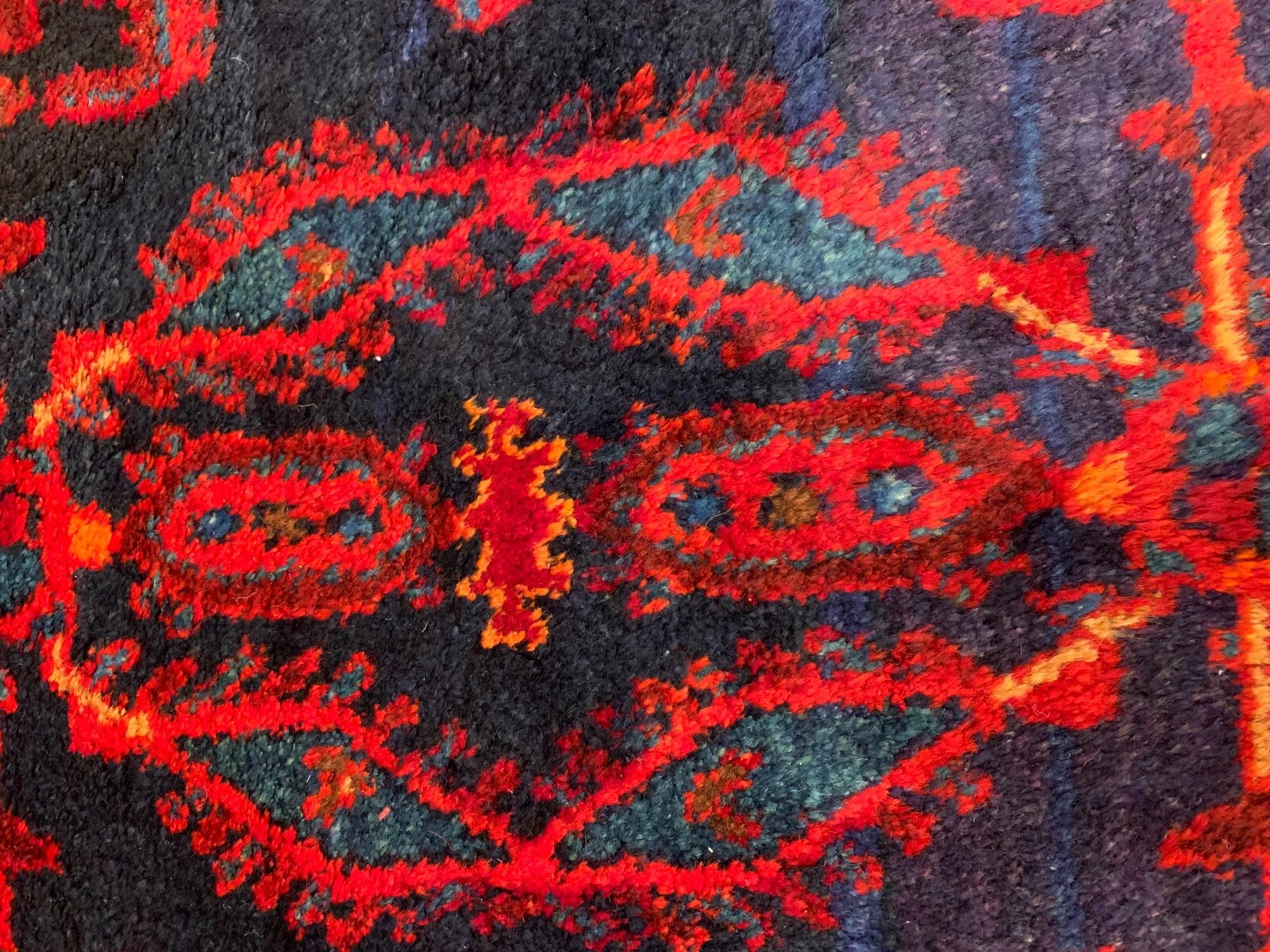 4.2 x 6.9 Vintage Tribal Red 100% Wool Hand Made Rug Vegetable Dye