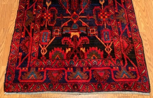 4.2 x 6.9 Vintage Tribal Red 100% Wool Hand Made Rug Vegetable Dye