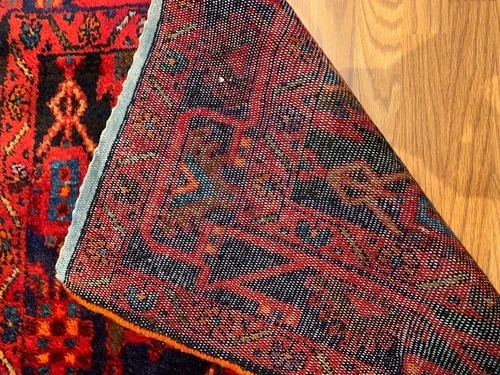 4.2 x 6.9 Vintage Tribal Red 100% Wool Hand Made Rug Vegetable Dye