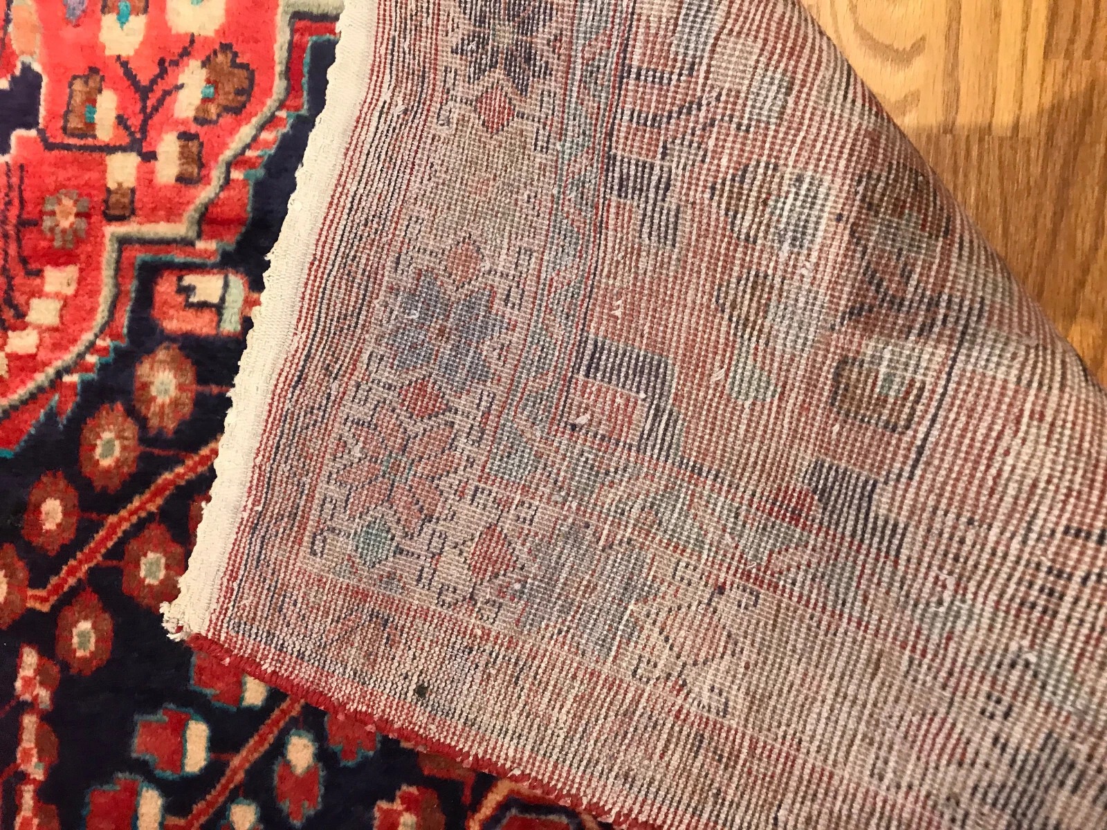 4.5 x6.10 Vintage Tribal 100% Wool Hand Knotted Vegetable Dye Area Rug