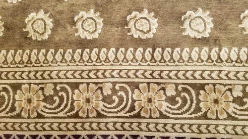 8 x 10 Brown Indo Nepal Modern Hand Knotted Wool Rug