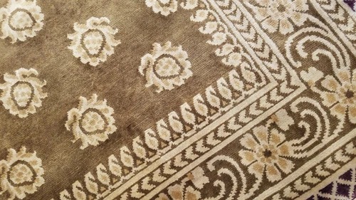 8 x 10 Brown Indo Nepal Modern Hand Knotted Wool Rug