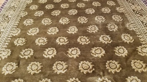 8 x 10 Brown Indo Nepal Modern Hand Knotted Wool Rug