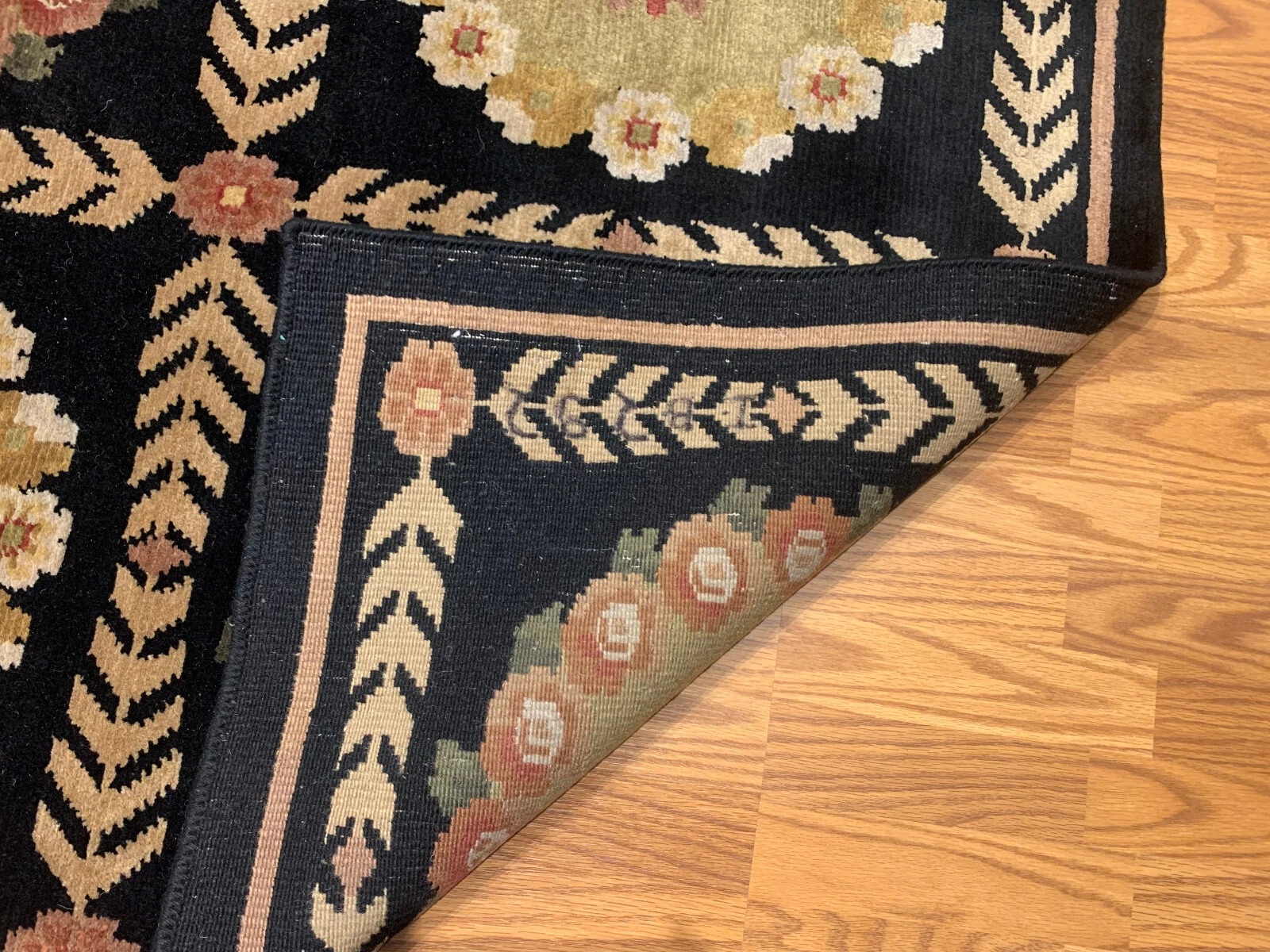 8 x 10 Aubusson 100% Wool Hand Knotted Area Rug