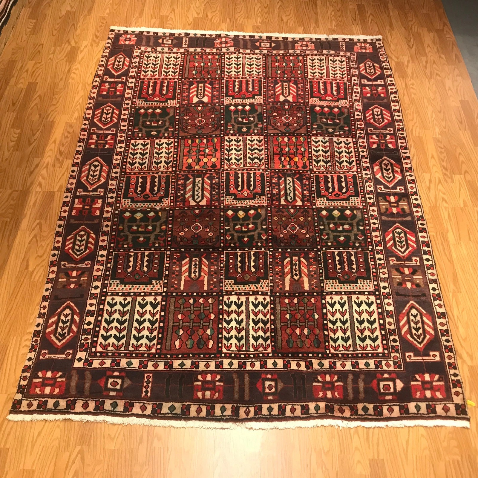 7.10x 9.10 Vintage 100% Wool Hand Knotted Area Rug 416131 Montaage Inc.