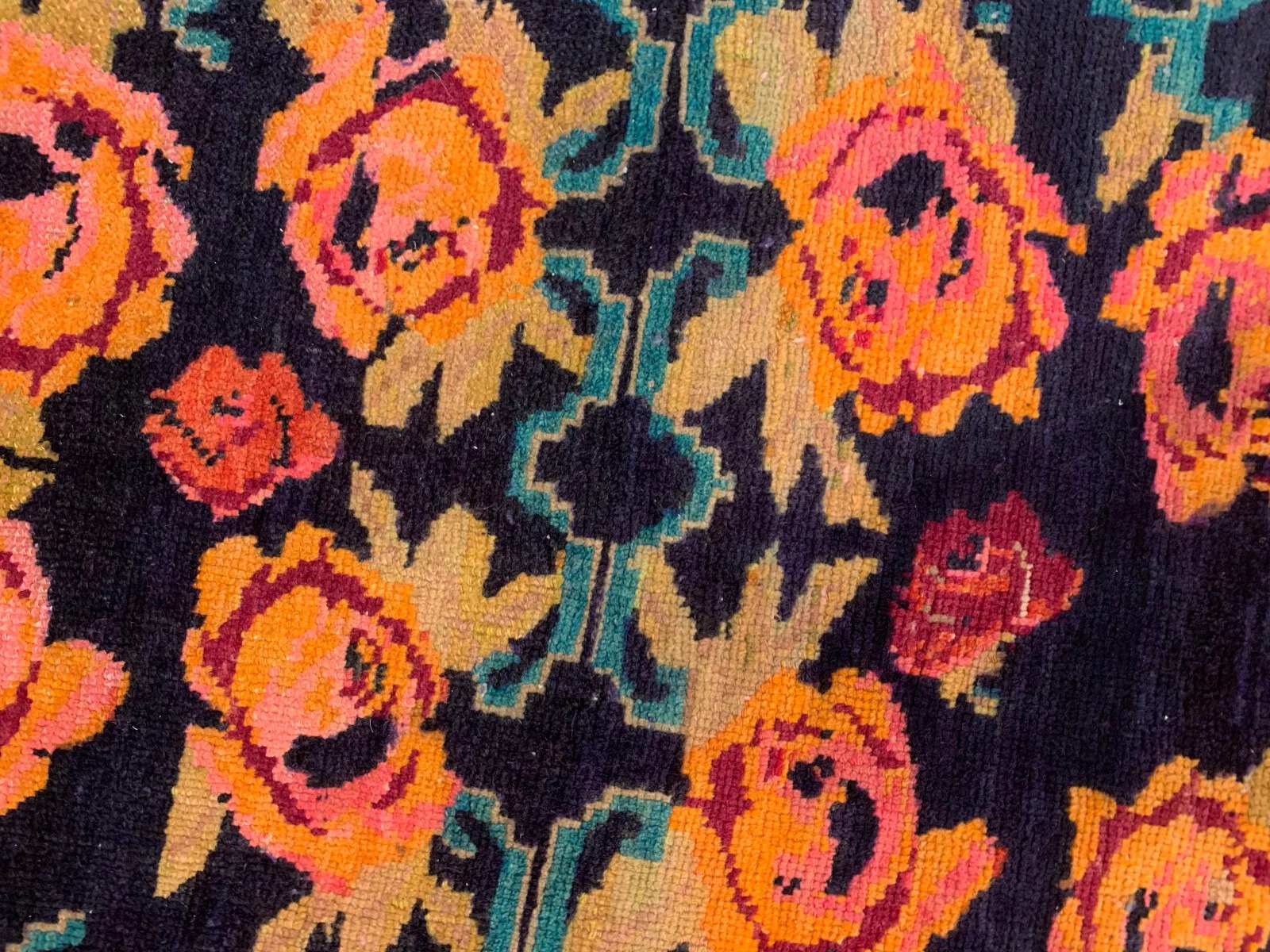 3.11 x 8.3 Semi Antique Armanian Floral Red 100% Wool Vegetable Dye Rug