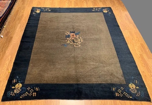 8 x 10 Antique Art Deco Hand Knotted 100% Wool Area Rug