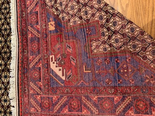 7.2 x 9.8 Vintage Hand Knotted 100% Wool Vegetable Dye Area Rug